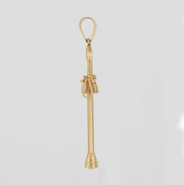 Colgante bastón cachaba oro 18k 750