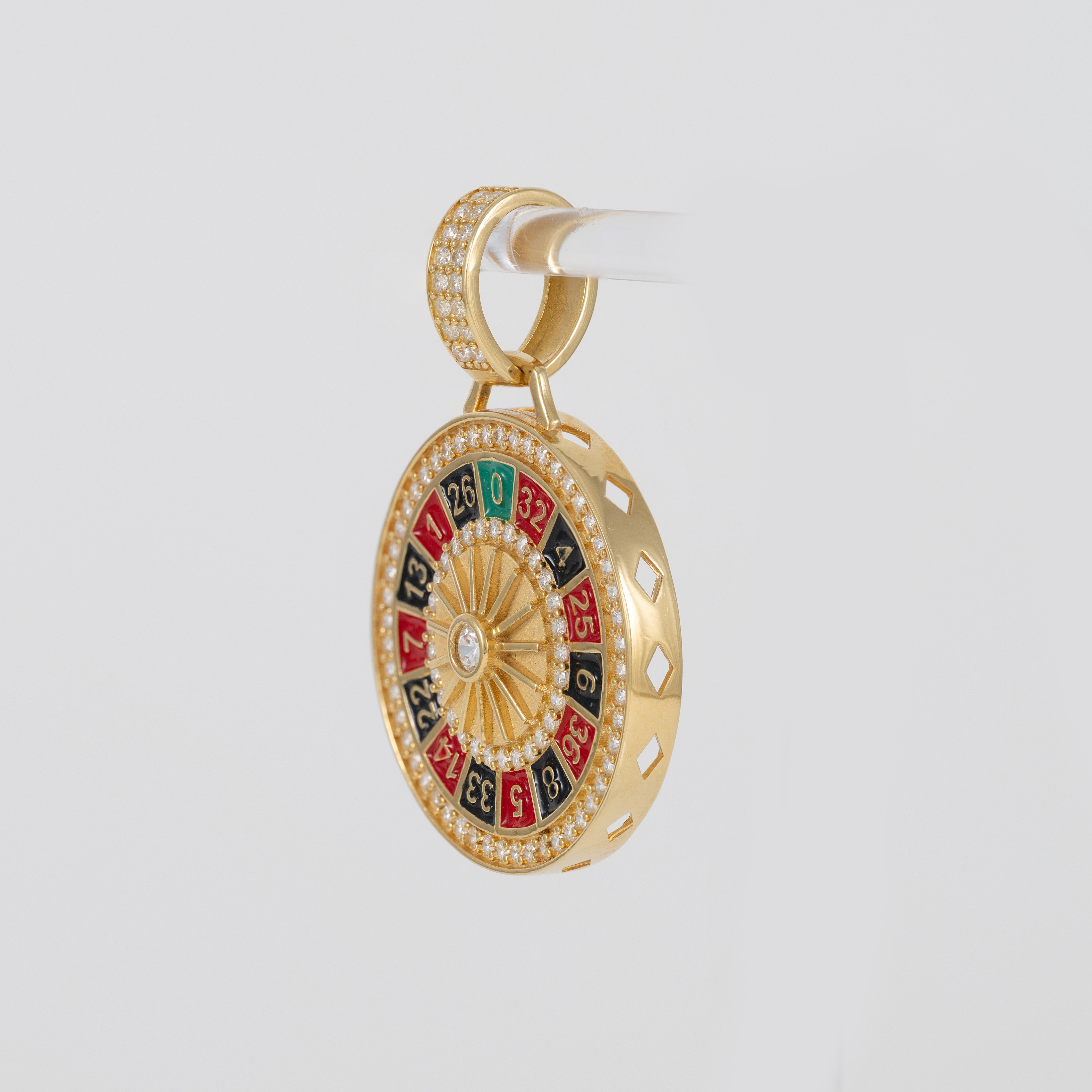 Colgante ruleta casino oro 18k 750