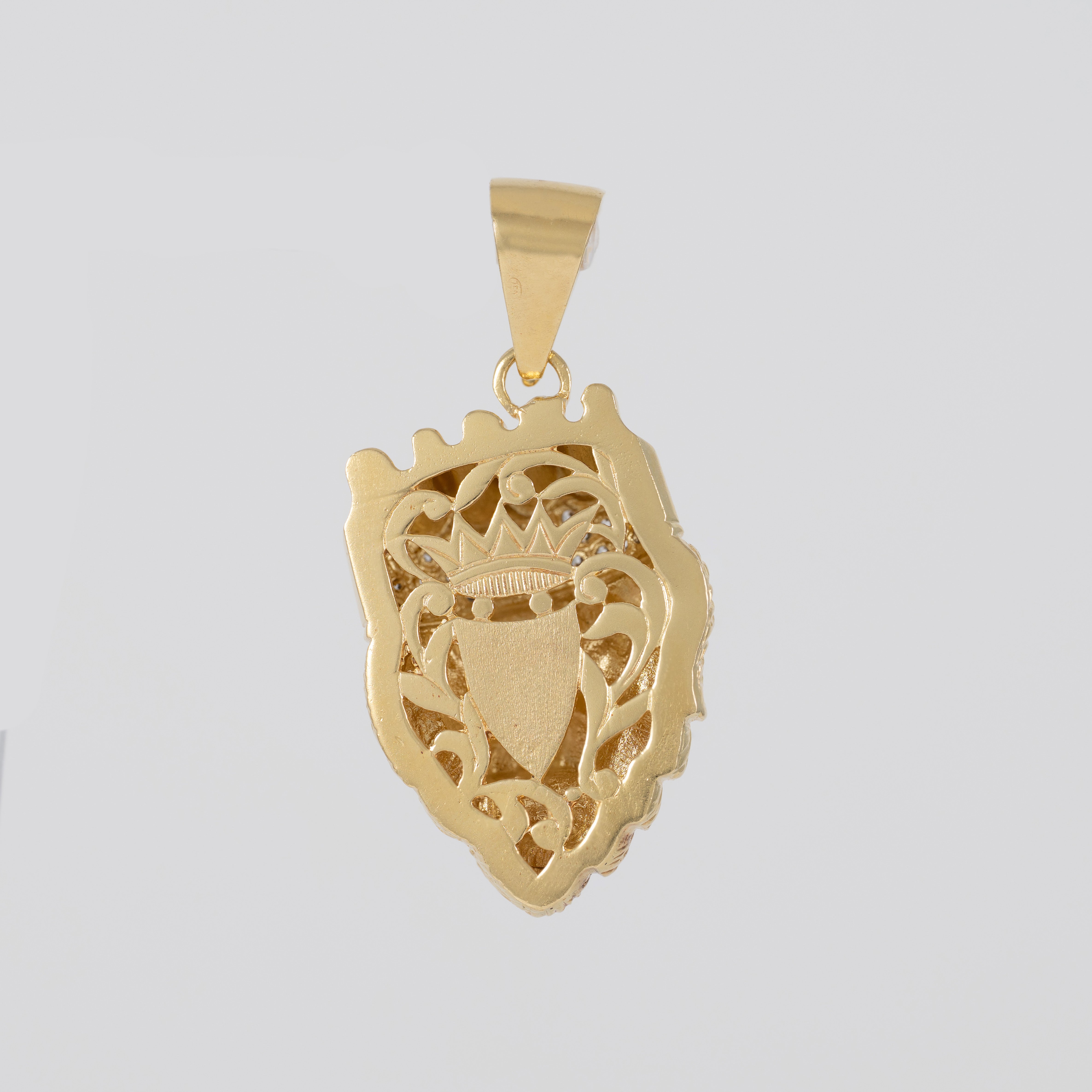 Colgante León Corona oro 18k 750