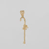 Colgante bastón cachaba oro 18k 750