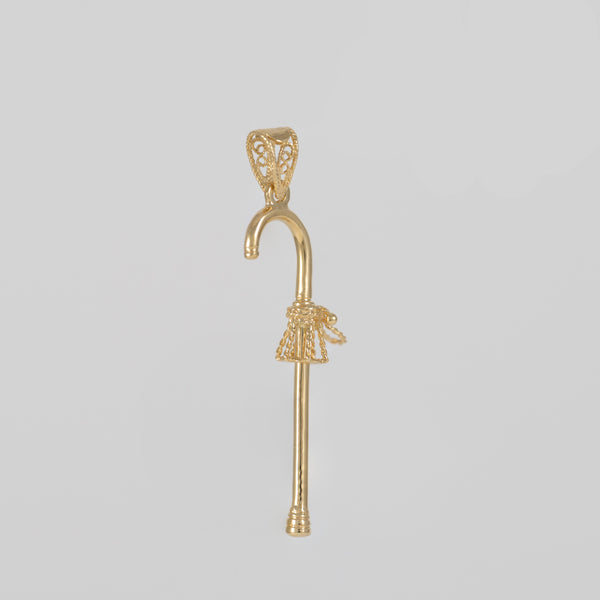 Colgante bastón cachaba oro 18k 750