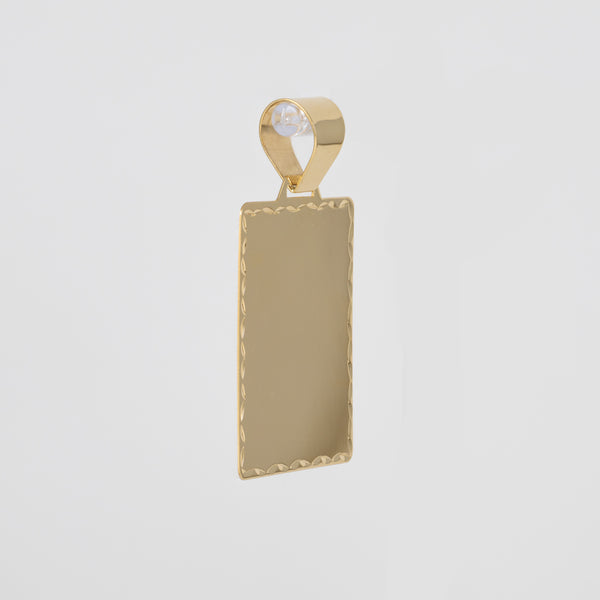 Colgante placa oro 18k 750