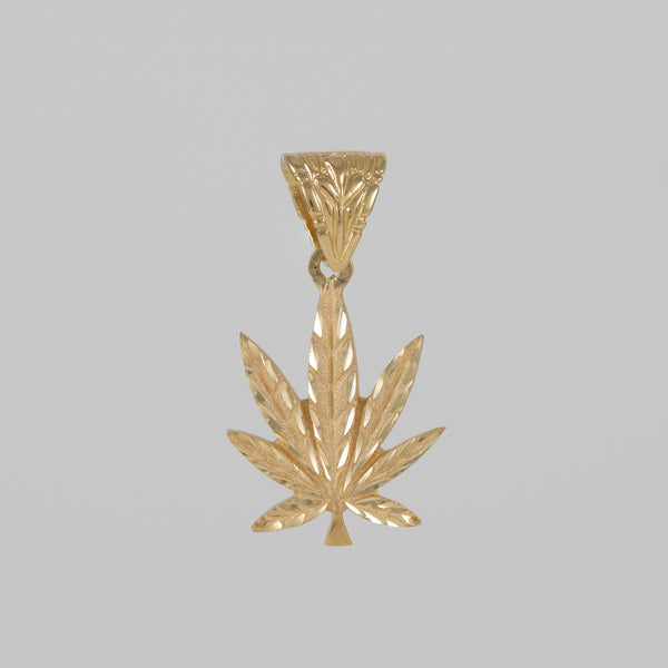 Colgante Hoja Marihuana oro 18k 750