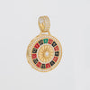 Colgante ruleta casino oro 18k 750