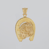 Colgante herradura caballo oro 18k 750