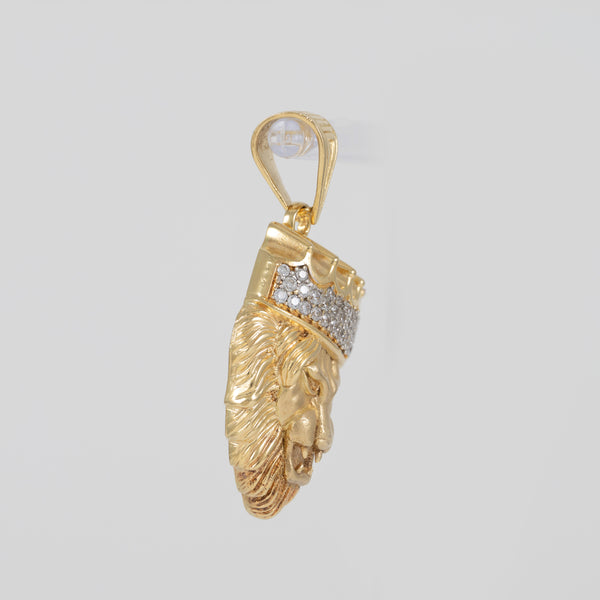 Colgante León Corona oro 18k 750