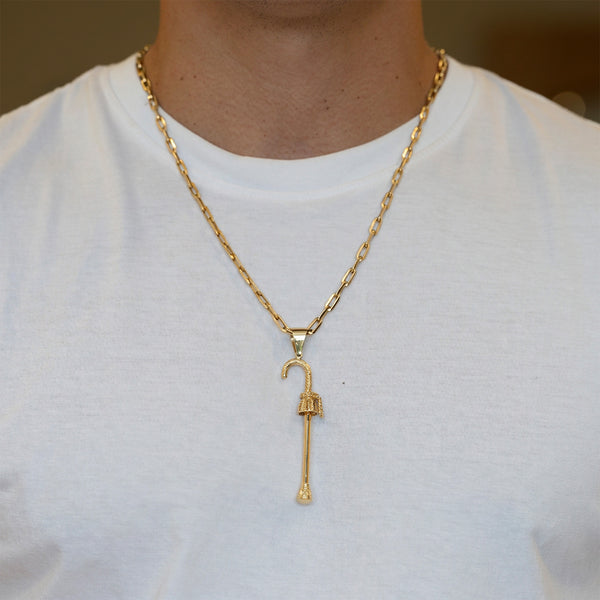 Colgante bastón cachaba oro 18k 750