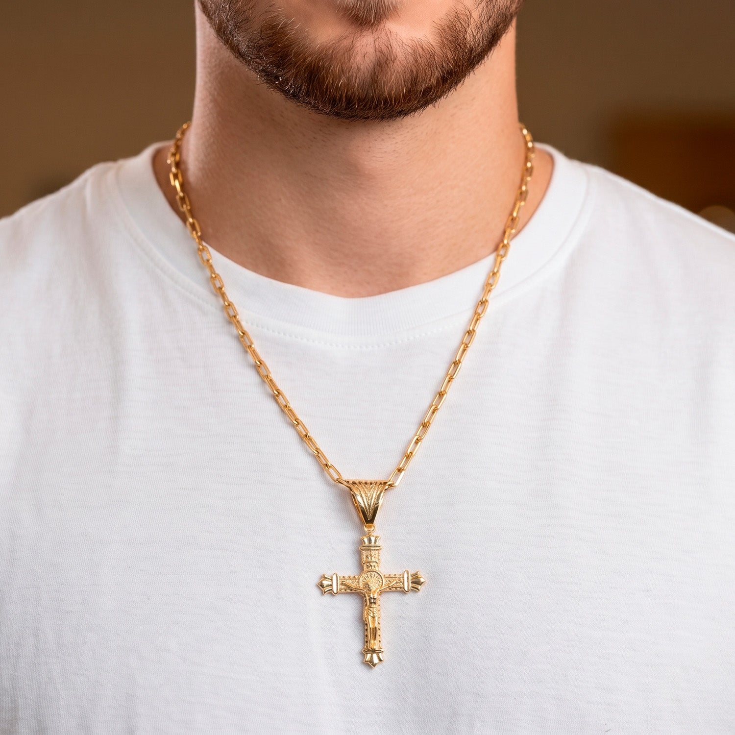 Colgante cruz oro 18k 750