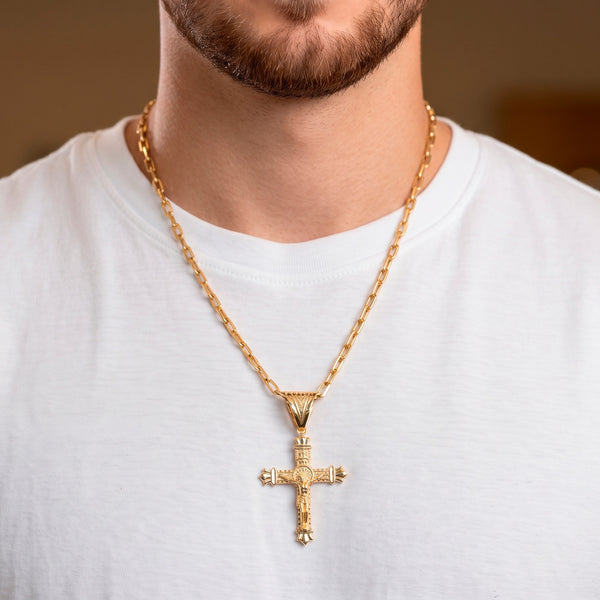Colgante cruz oro 18k 750