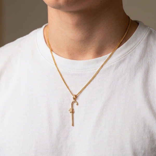 Colgante bastón cachaba oro 18k 750