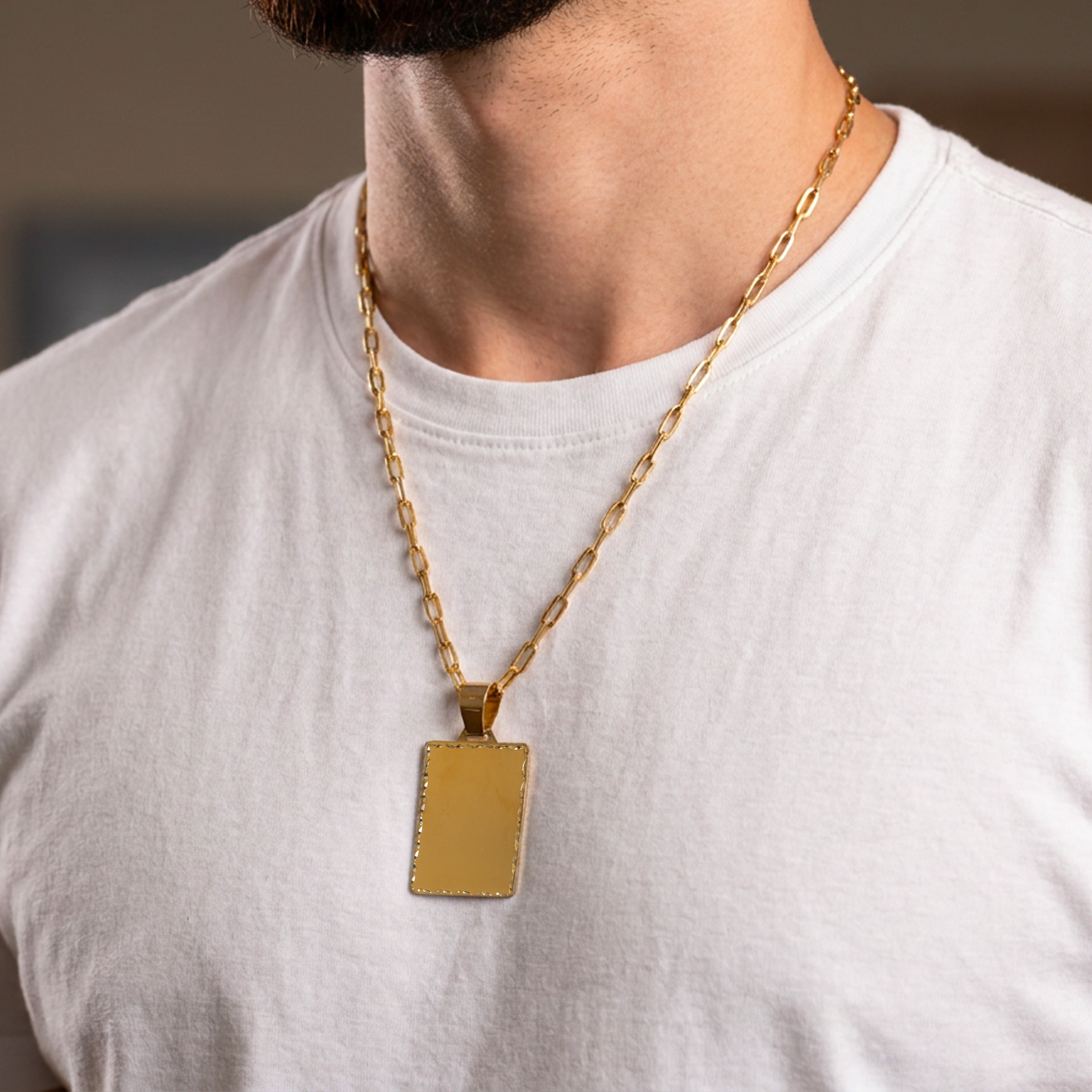 Colgante placa oro 18k 750