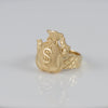 Anillo oro 18k 750 bolsa de dinero