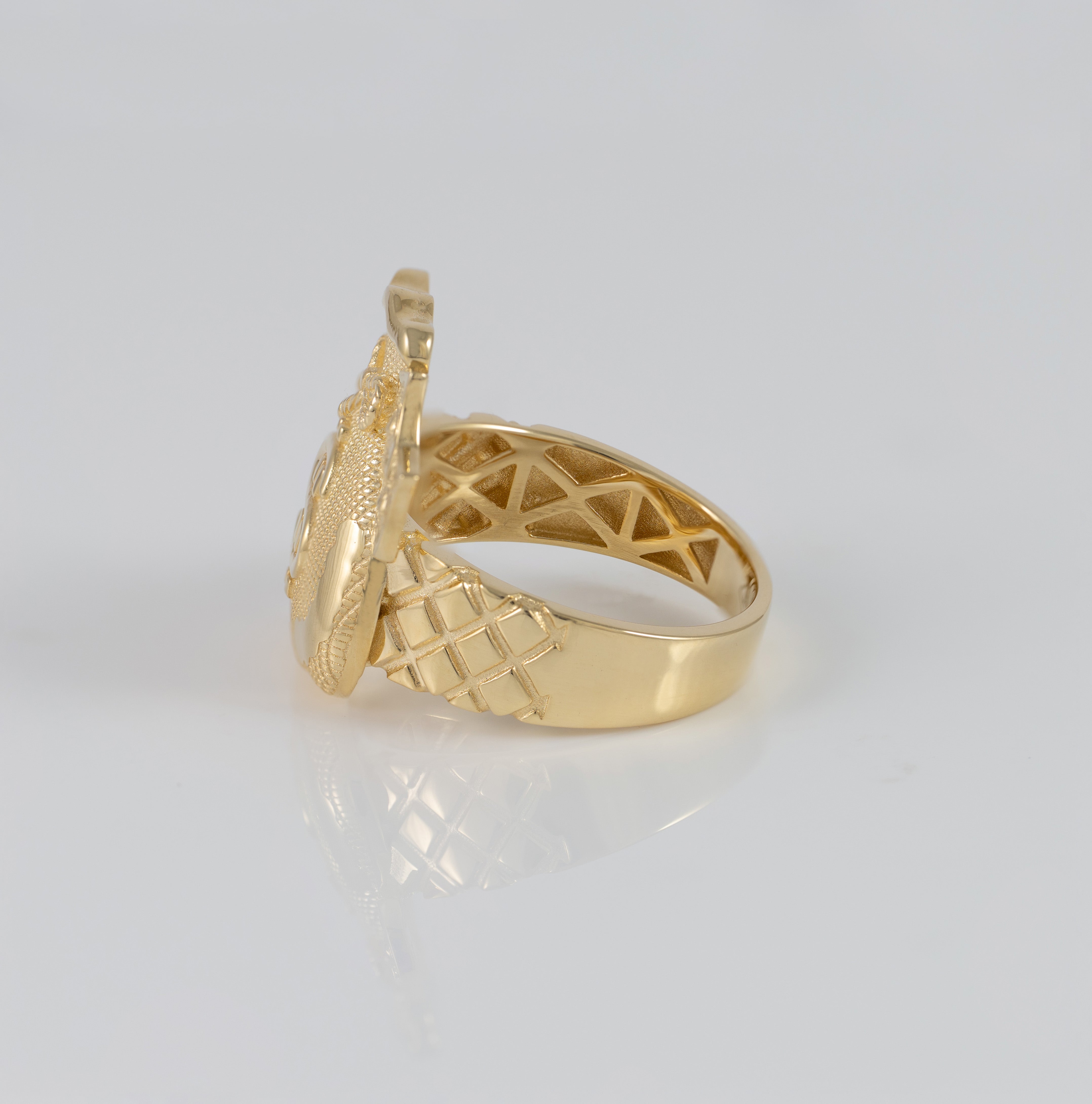 Anillo oro 18k 750 bolsa de dinero