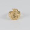 Anillo oro 18k 750 bolsa de dinero