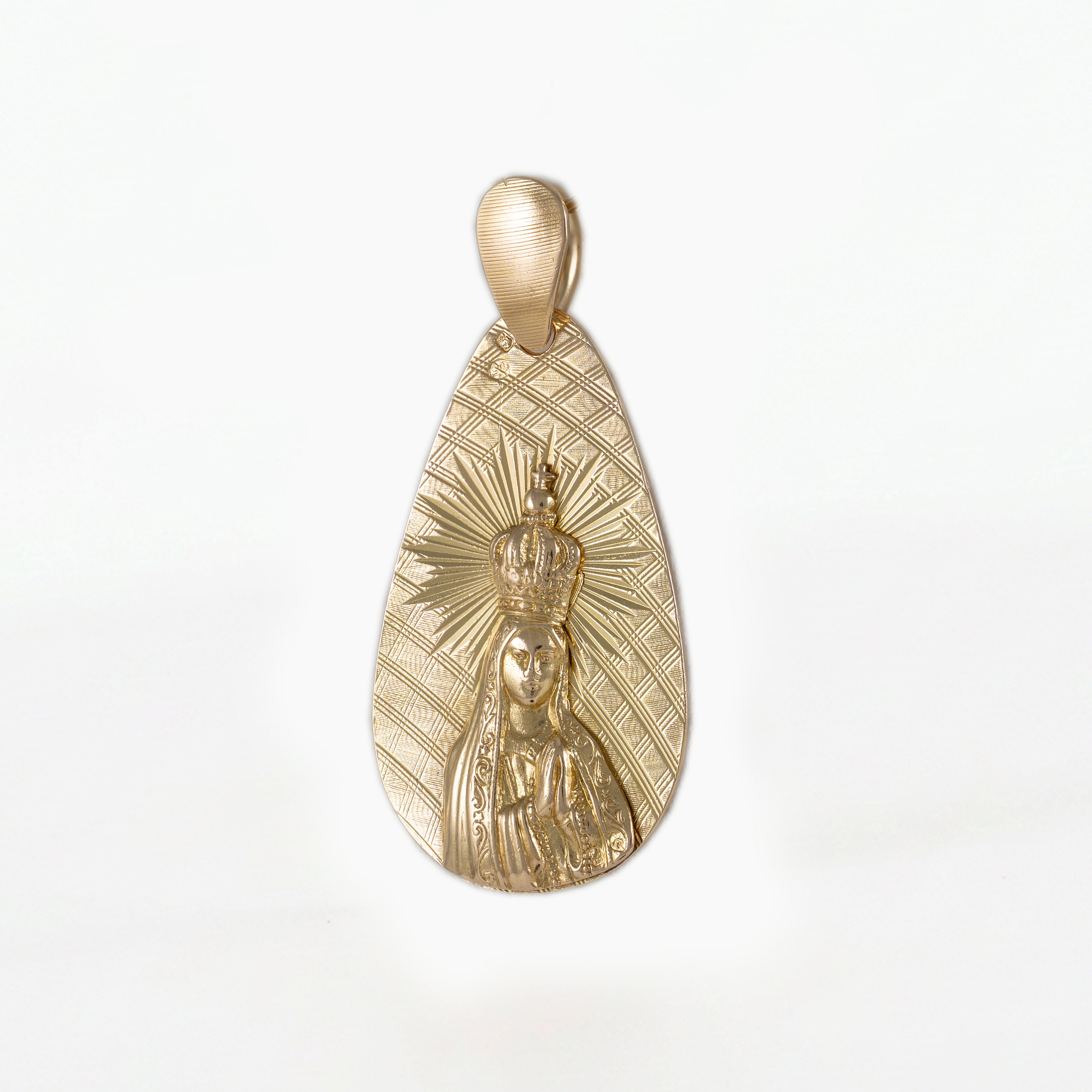 Colgante medalla Virgen oro 18k 750