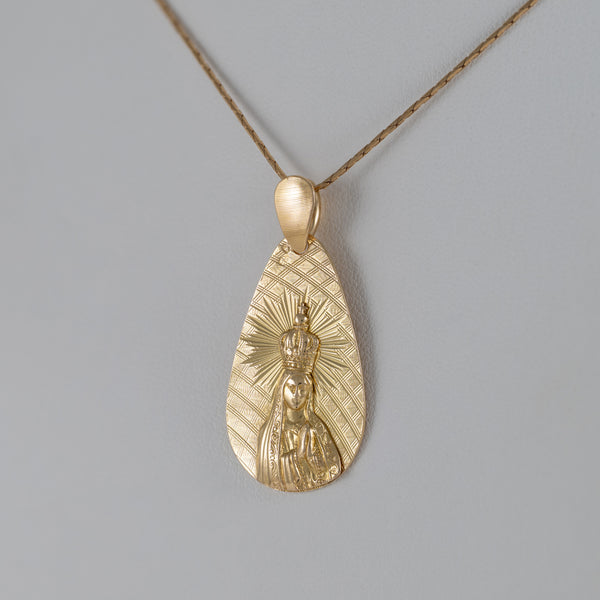 Colgante medalla Virgen oro 18k 750