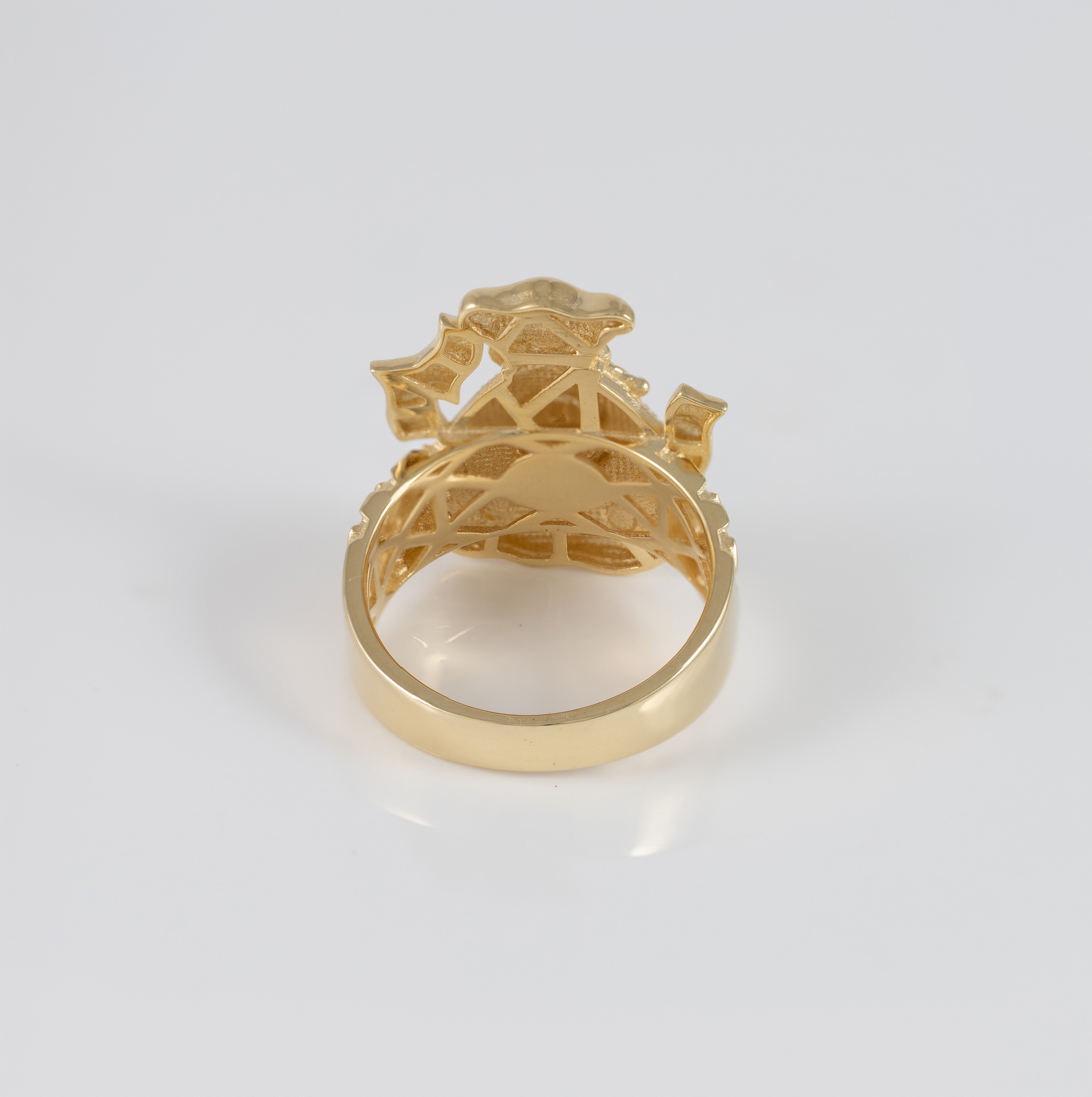 Anillo oro 18k 750 bolsa de dinero