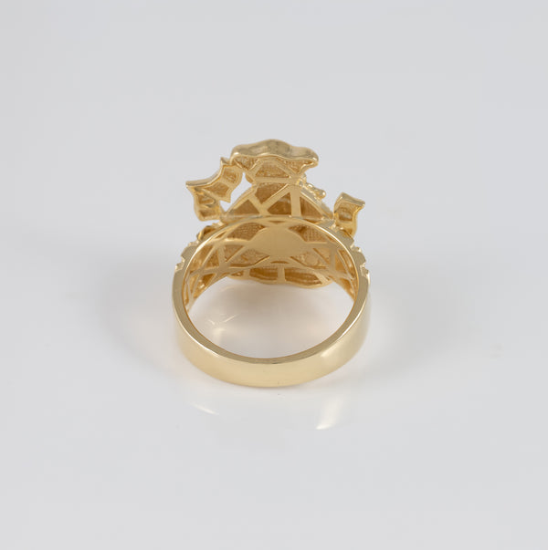 Anillo oro 18k 750 bolsa de dinero
