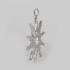 Colgante Sol de oro blanco 18k con brillantes