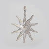 Colgante Sol de oro blanco 18k con brillantes