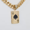 Colgante Carta As de Picas de oro 18k 750