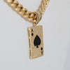 Colgante Carta As de Picas de oro 18k 750