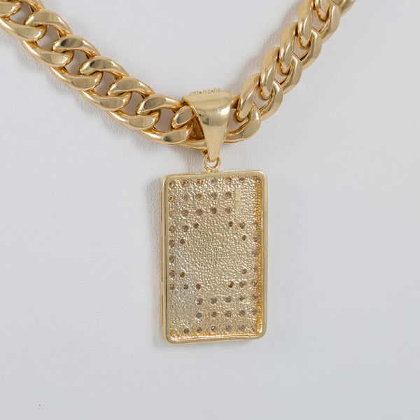 Colgante Carta As de Picas de oro 18k 750