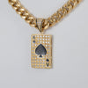 Colgante Carta As de Picas de oro 18k 750