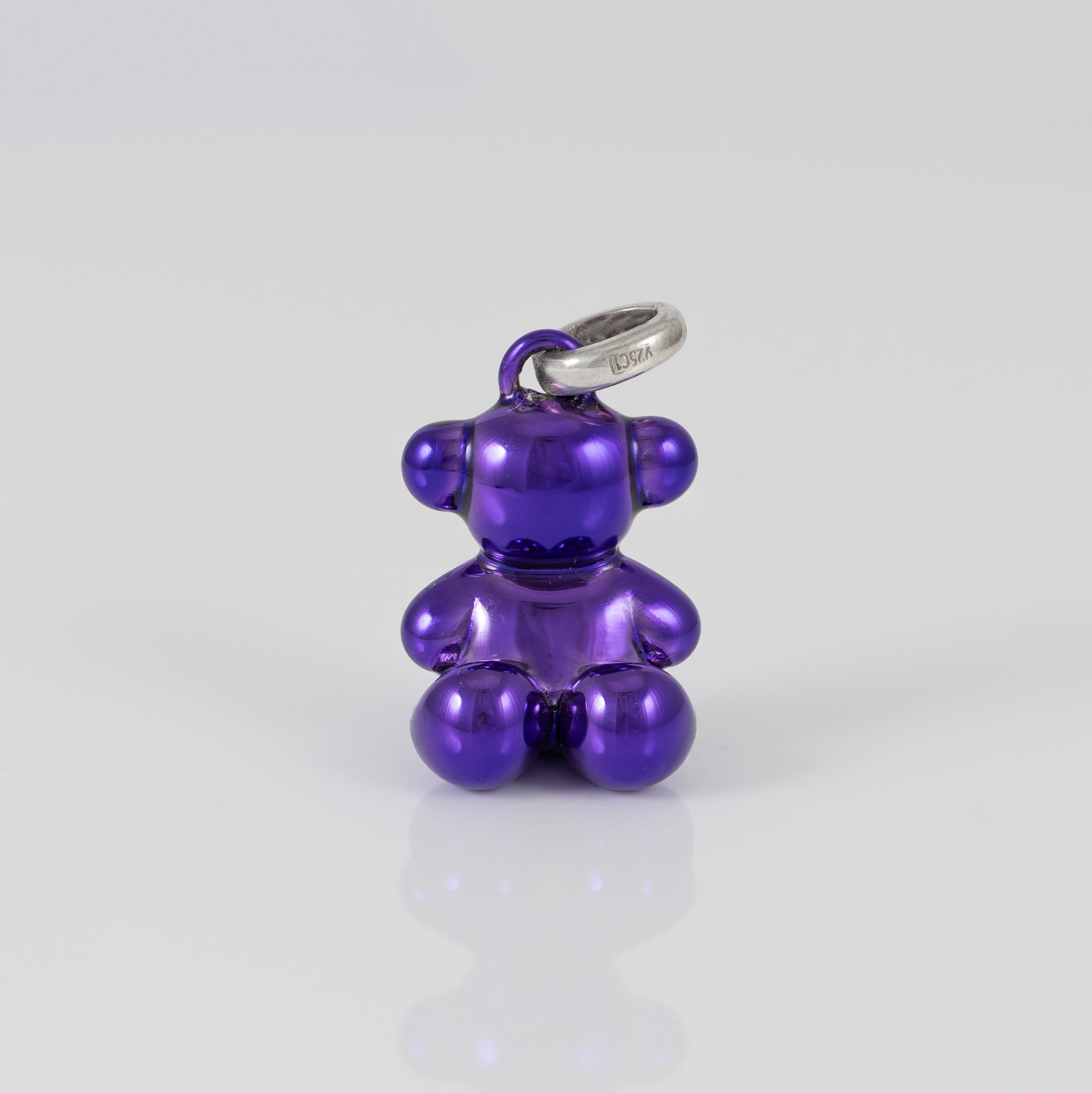 Colgante Tous Bold Bear de oso de acero en morado metalizado