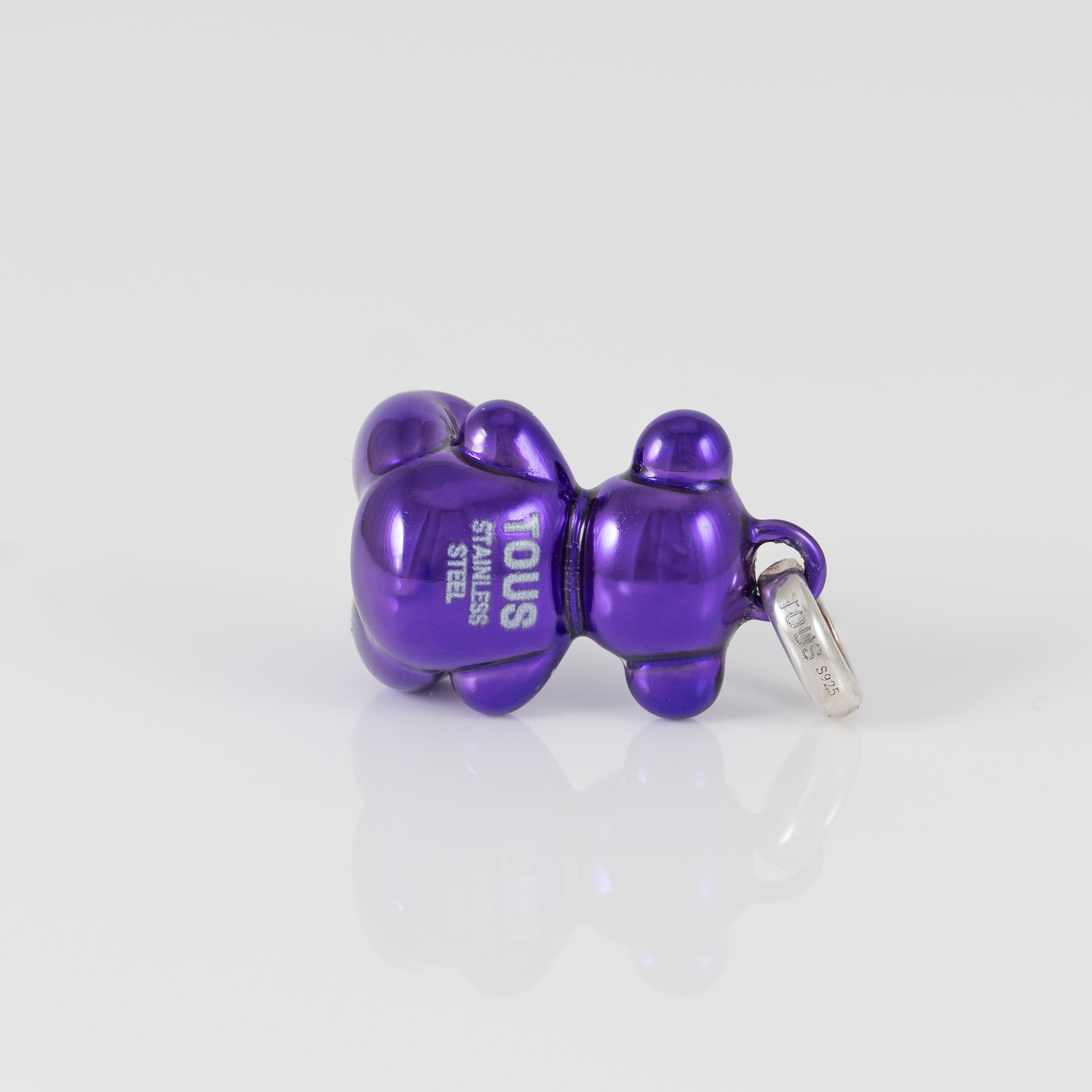 Colgante Tous Bold Bear de oso de acero en morado metalizado