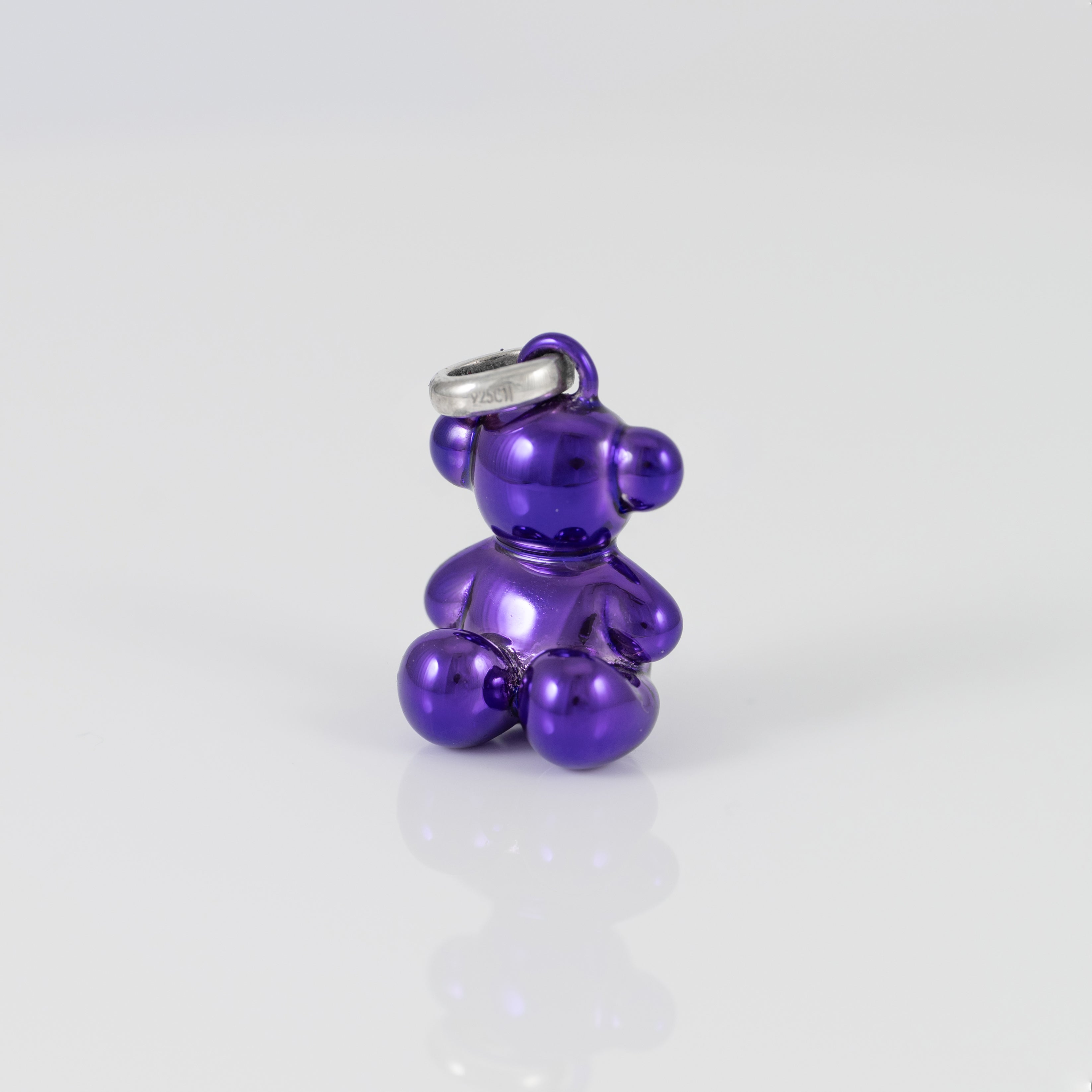 Colgante Tous Bold Bear de oso de acero en morado metalizado