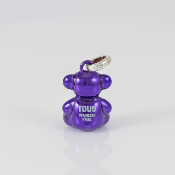Colgante Tous Bold Bear de oso de acero en morado metalizado