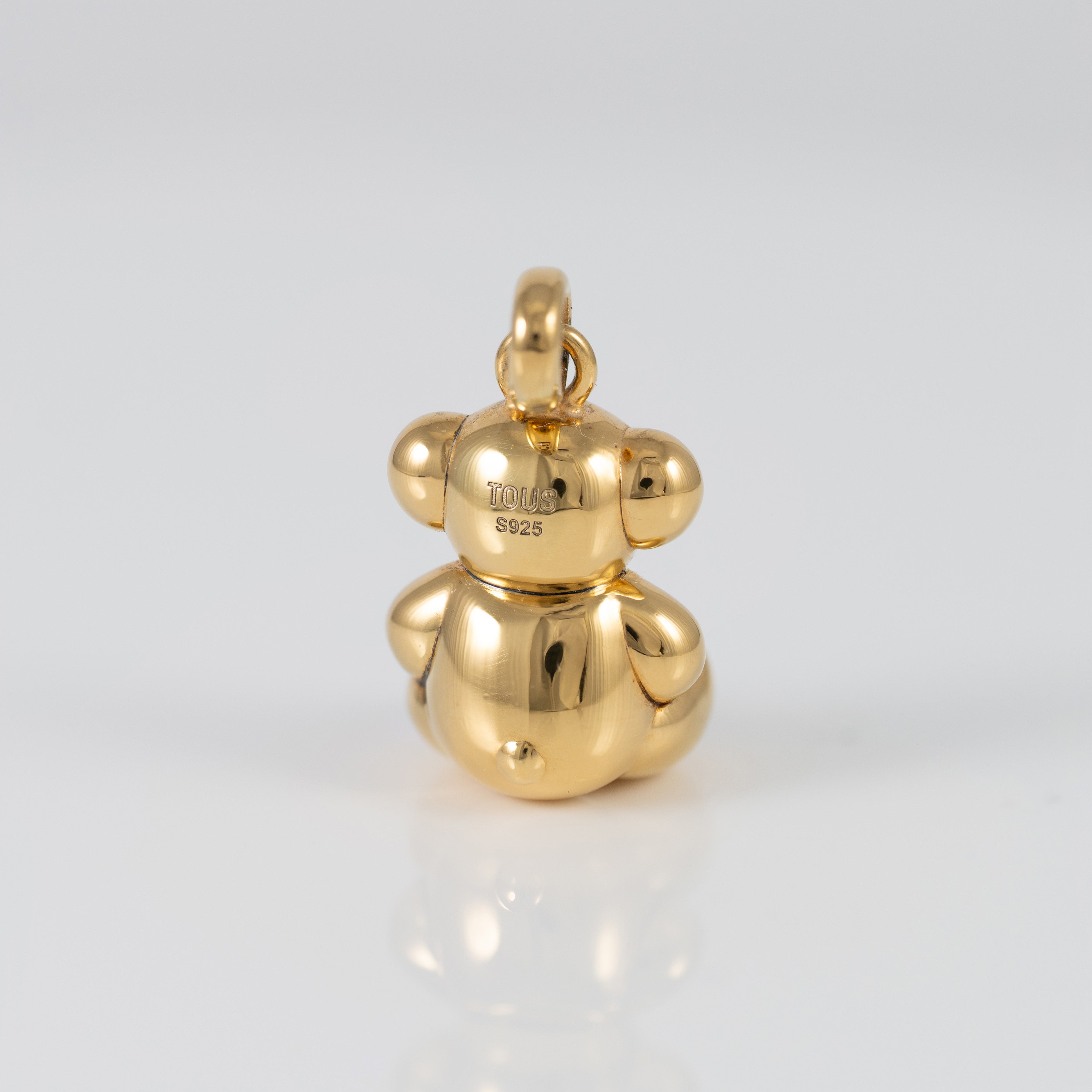 Colgante Tous de oso bañado en oro de 18 kt sobre plata y amatista Bold Bear en 3D