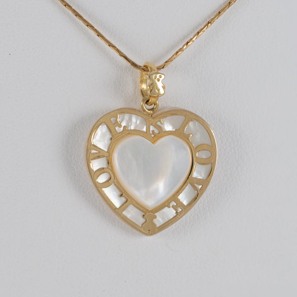 Colgante Tous corazón oro y nácar Love is Love
