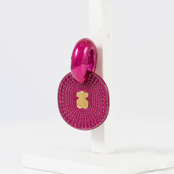 Colgante Tous en Plata 925 color Fucsia Oursin