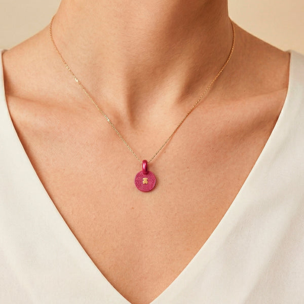 Colgante Tous en Plata 925 color Fucsia Oursin
