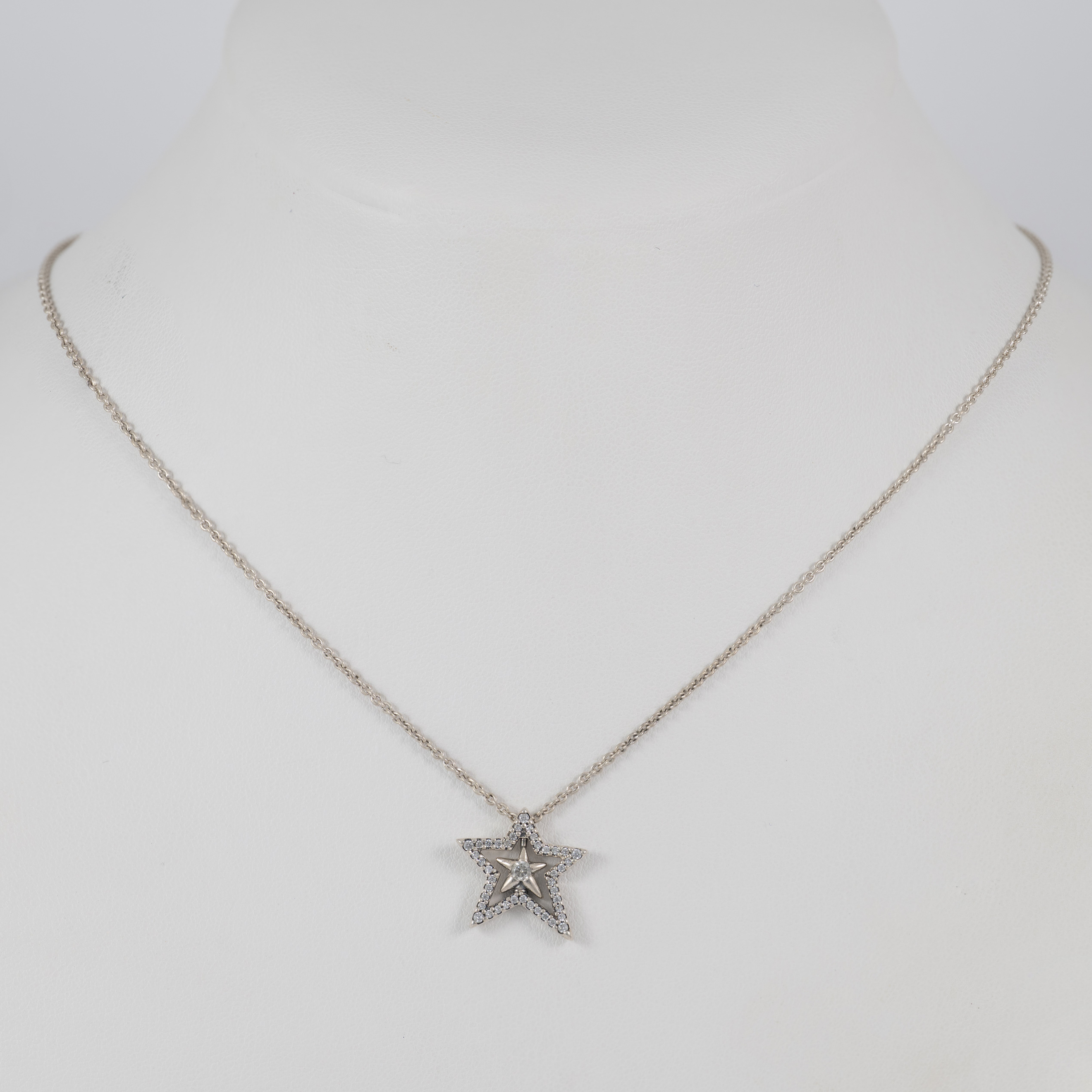 Collar con colgante Pandora en plata 925 Estrella Brillante