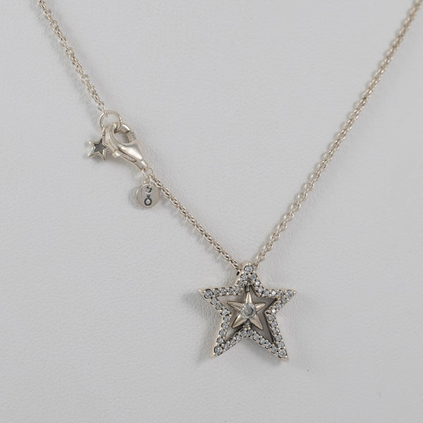 Collar con colgante Pandora en plata 925 Estrella Brillante