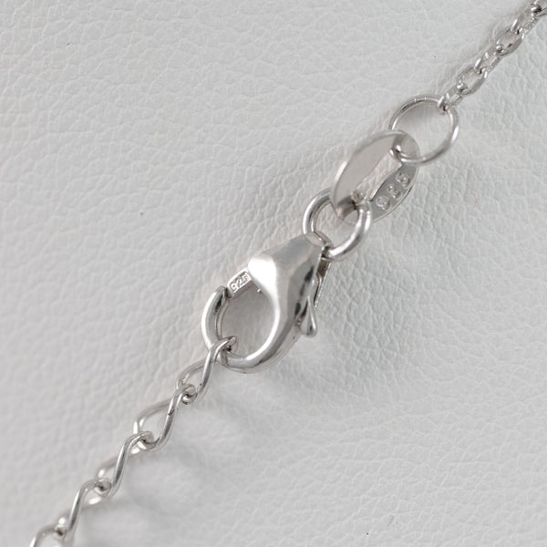 Collar con Colgante en plata 925 Hoja