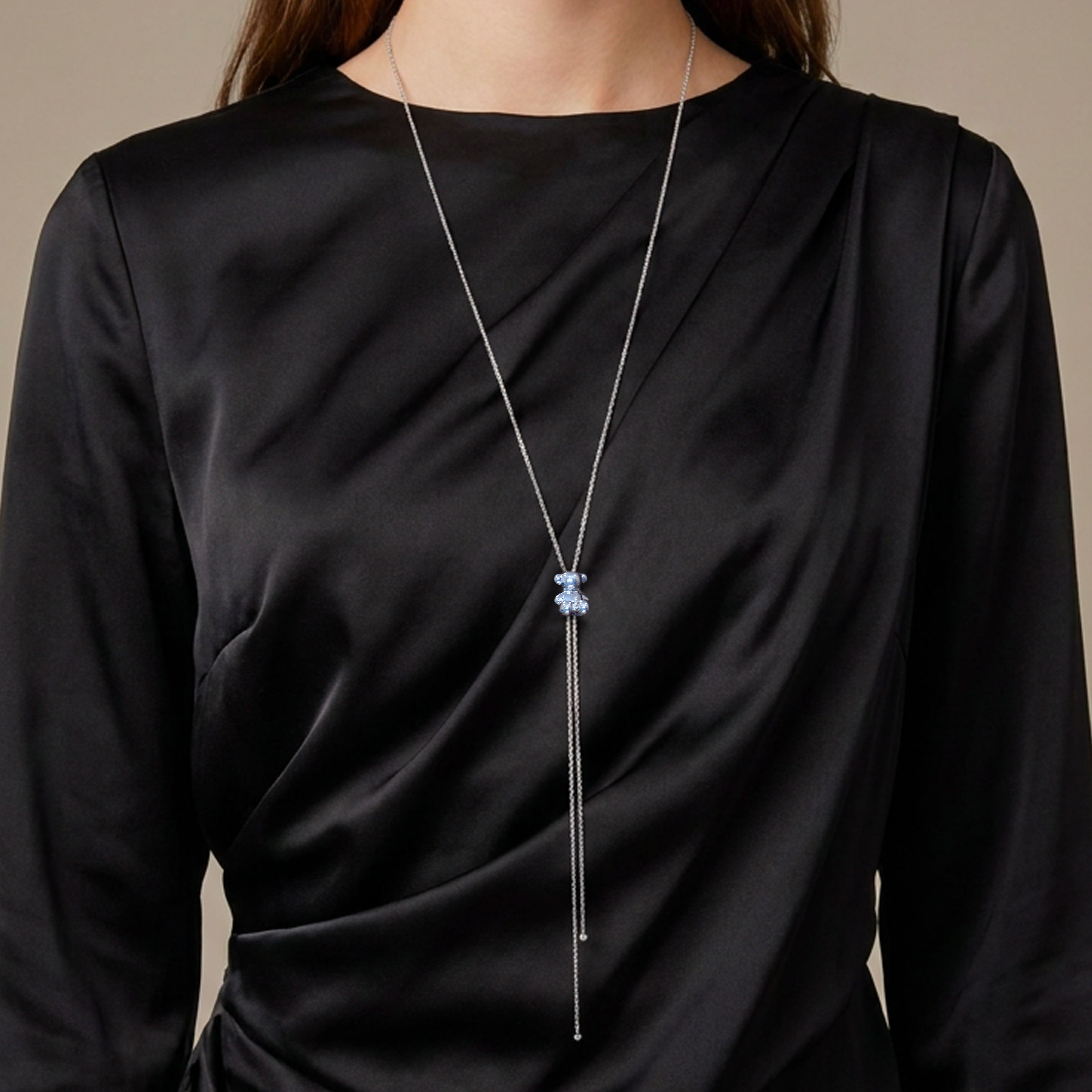 Collar Largo Tous de Plata 925 y motivo oso 3D Bold Bear