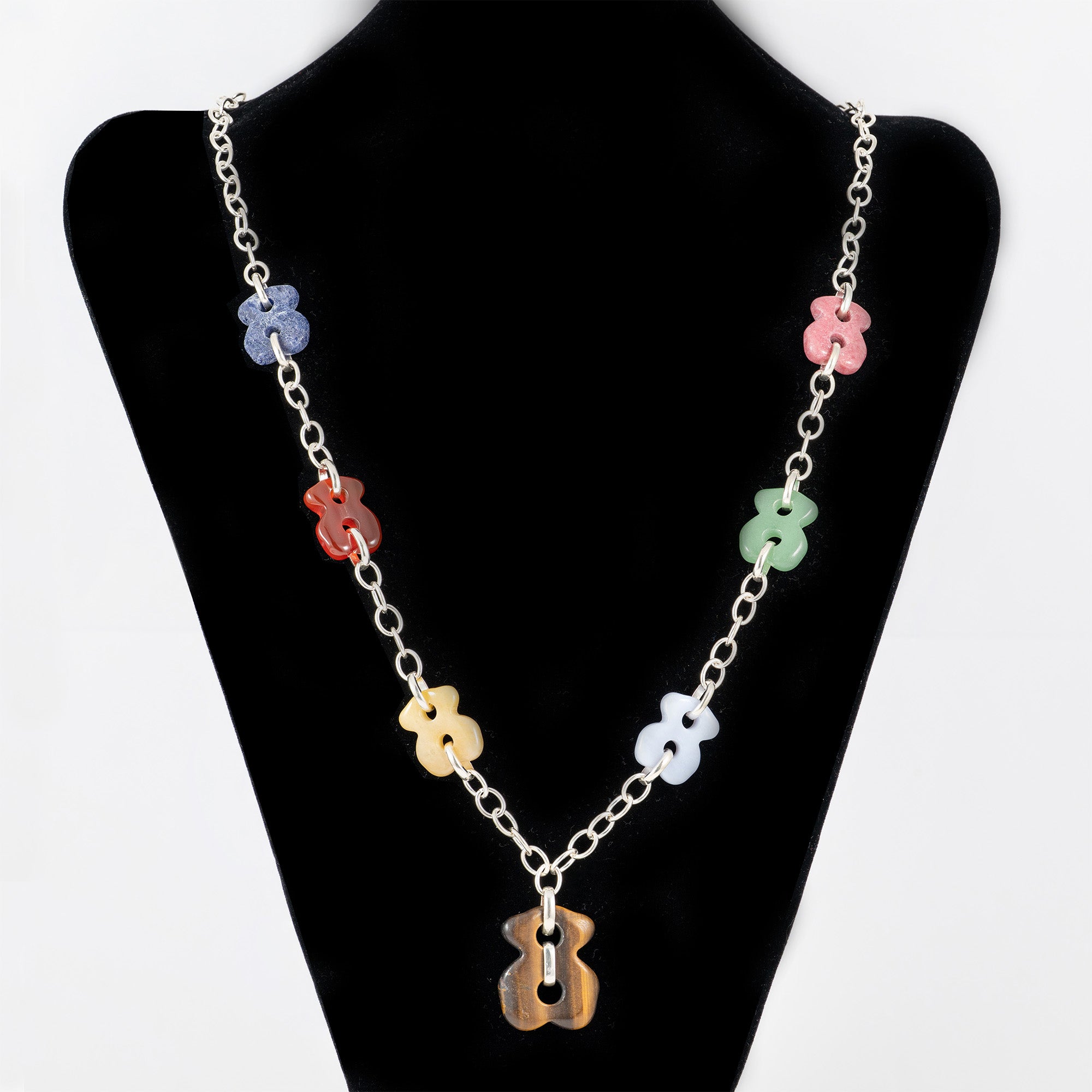 Collar Tous de Plata 925 con motivos oso de gemas Cruise
