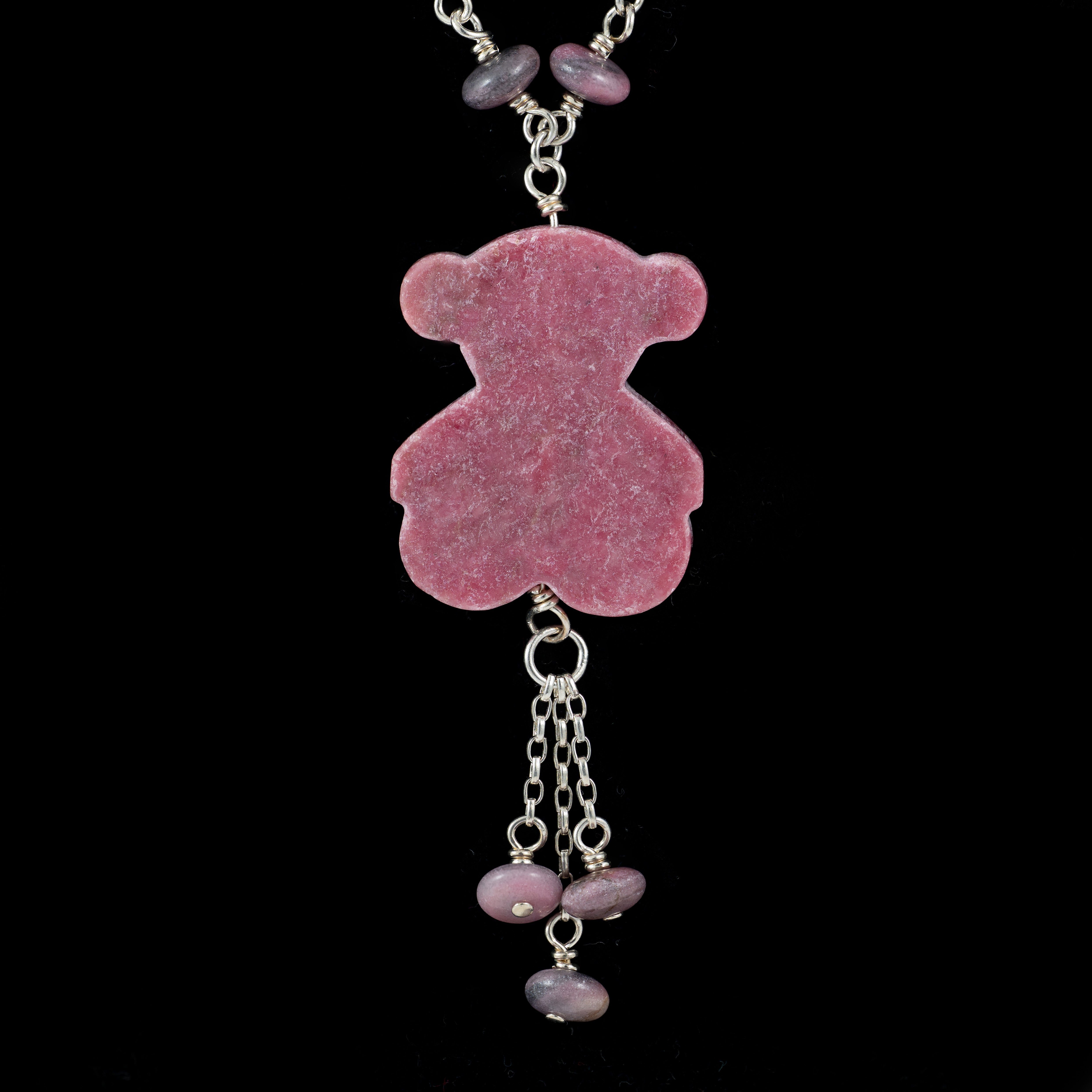 Collar Tous Color de plata 925 y rodonita