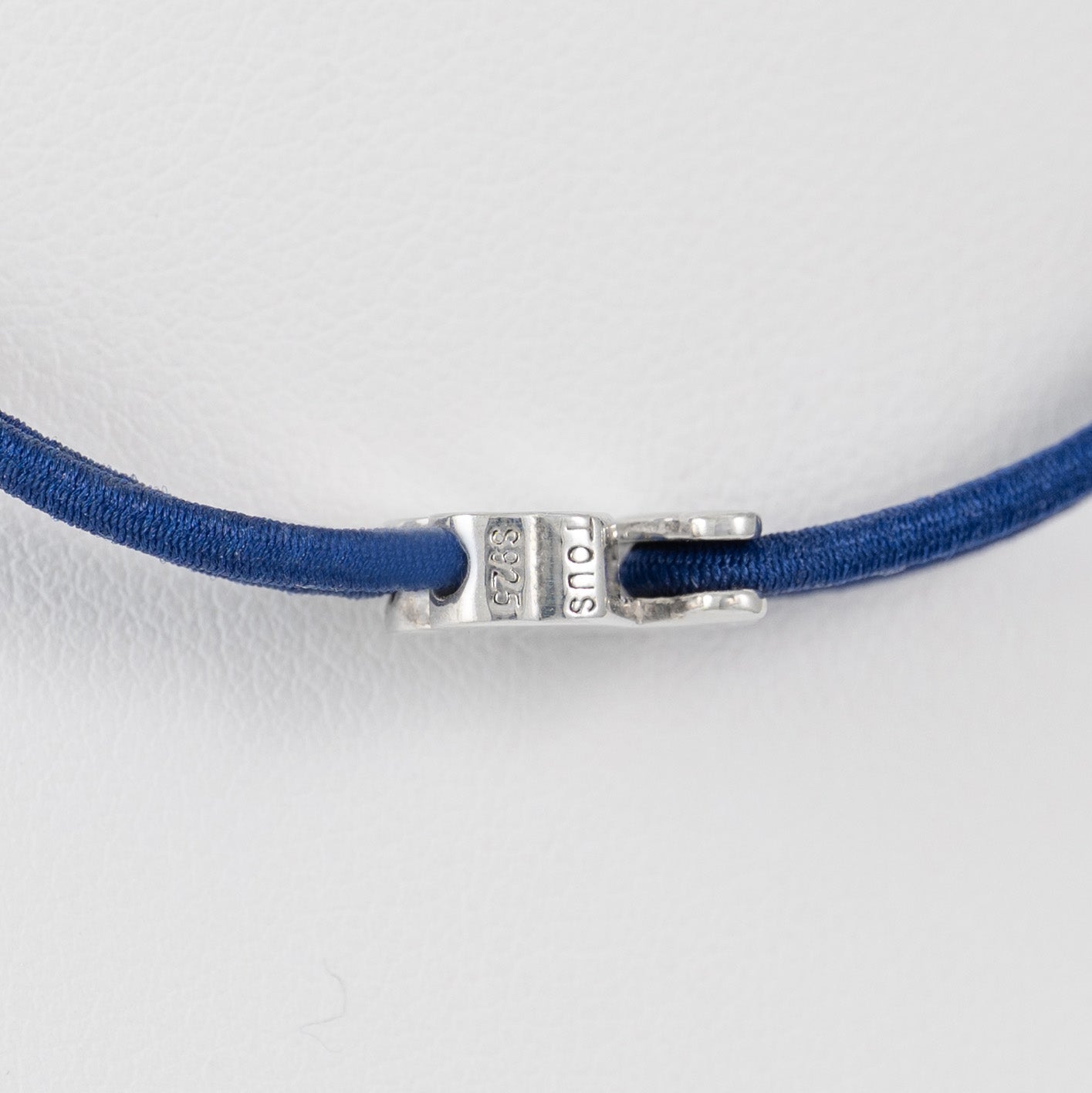 Collar Tous elástico azul Sweet Dolls motivo Oso en plata 925