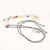 Collar Largo Camafeo de Plata 925, Cristales multicolor y Cordón Oceaan