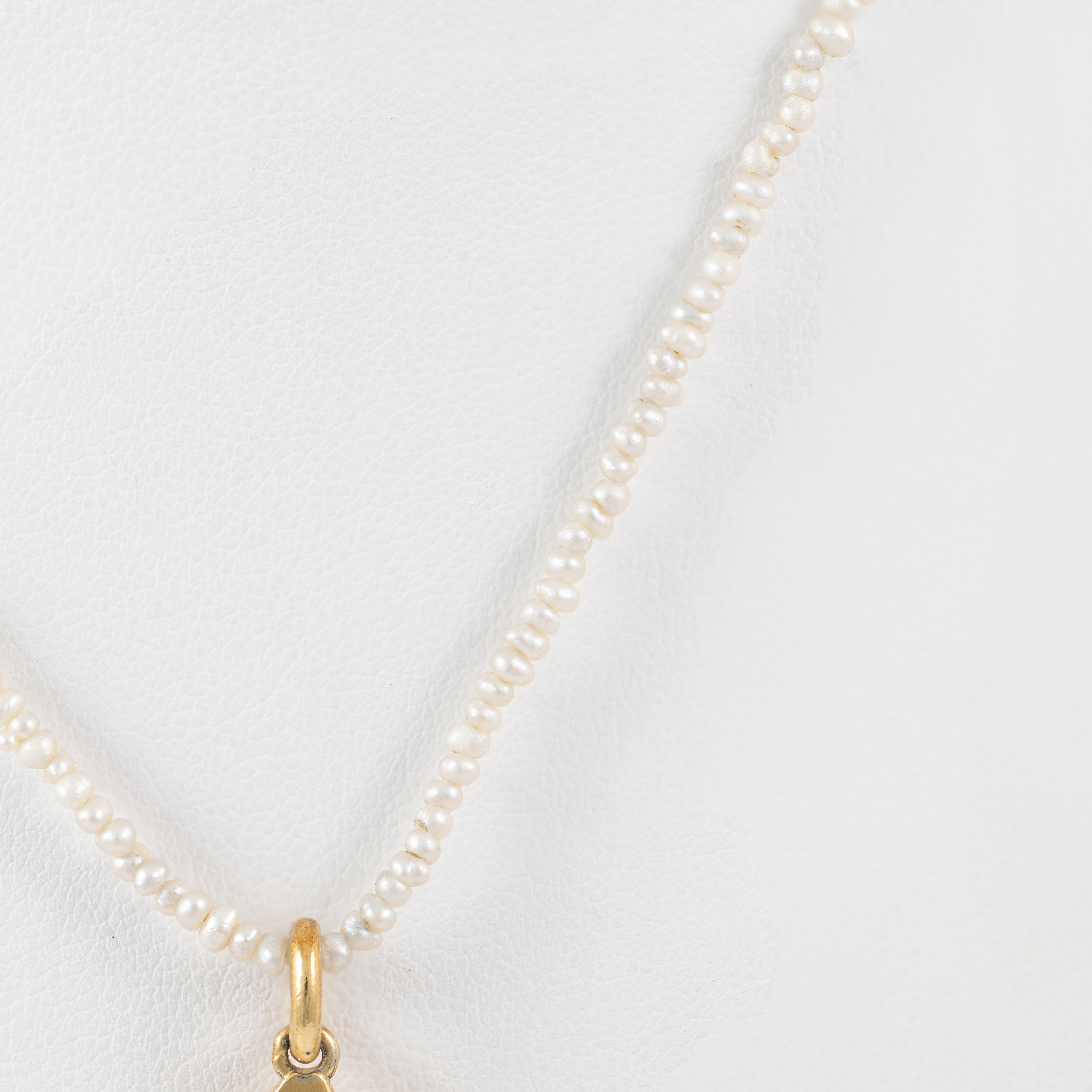 Collar Tous de perlas y motivo de elefante en plata vermeil Motif
