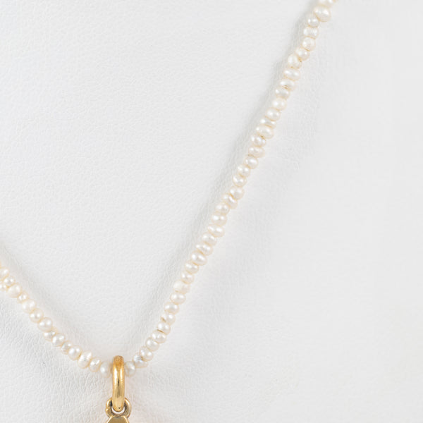 Collar Tous de perlas y motivo de elefante en plata vermeil Motif