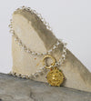 Collar Tous Plata 925 Bicolor Hav con colgante mediano oso con baño de oro 18kt y gemas Sugar Party