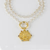 Collar Tous Plata 925 Bicolor Hav con colgante mediano oso con baño de oro 18kt y gemas Sugar Party