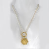 Collar Tous Plata 925 Bicolor Hav con colgante mediano oso con baño de oro 18kt y gemas Sugar Party