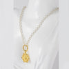 Collar Tous Plata 925 Bicolor Hav con colgante mediano oso con baño de oro 18kt y gemas Sugar Party